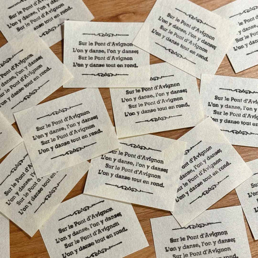 Text stamps - French folk songs