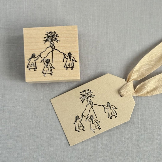 Maypole dance stamp