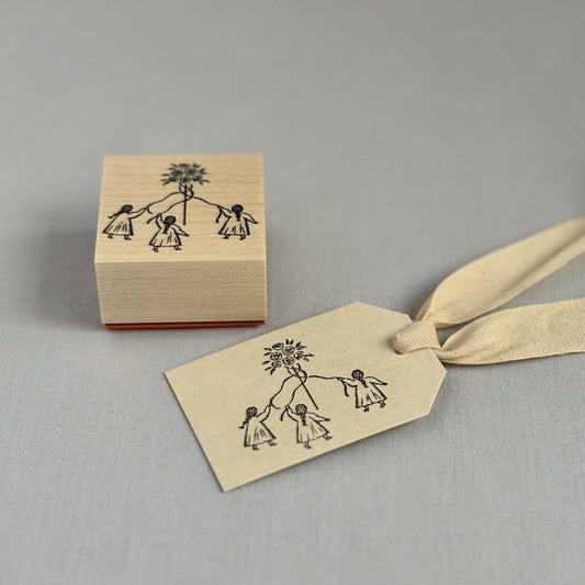 Maypole dance stamp