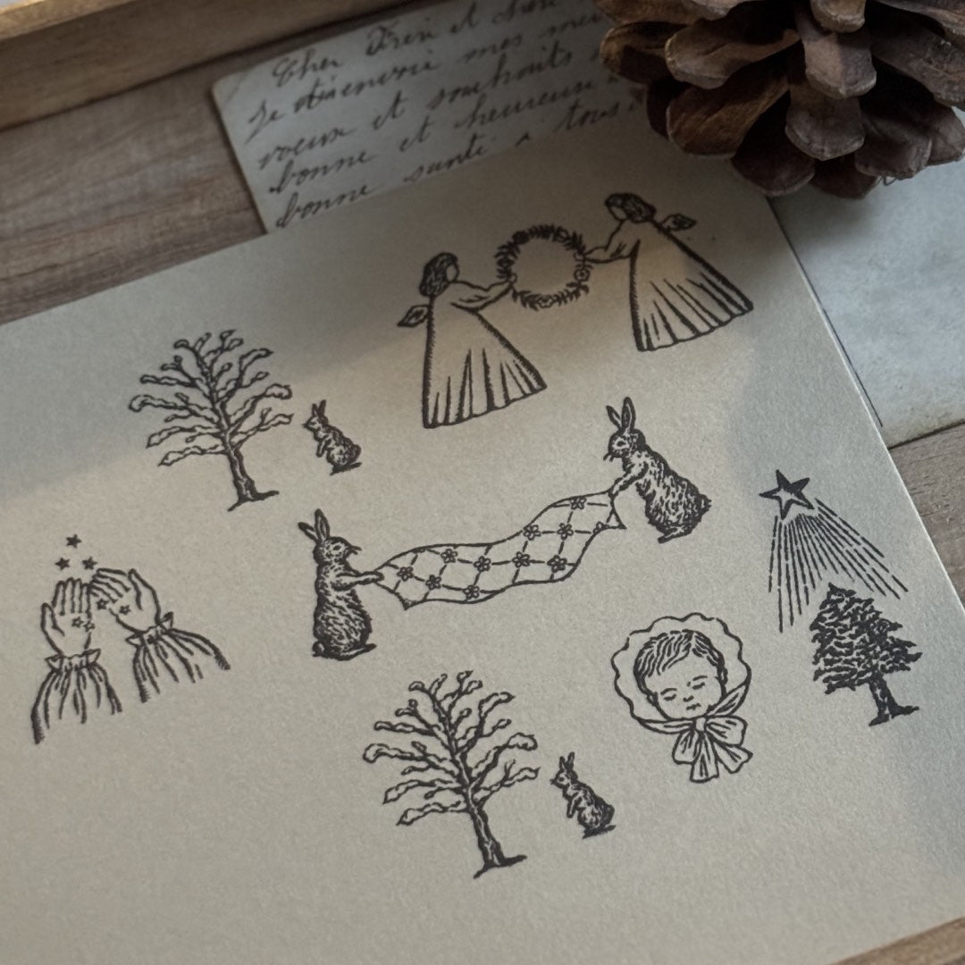 眠る赤ちゃんのスタンプ