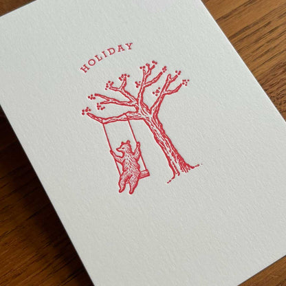 Letterpress Message Card - Holiday