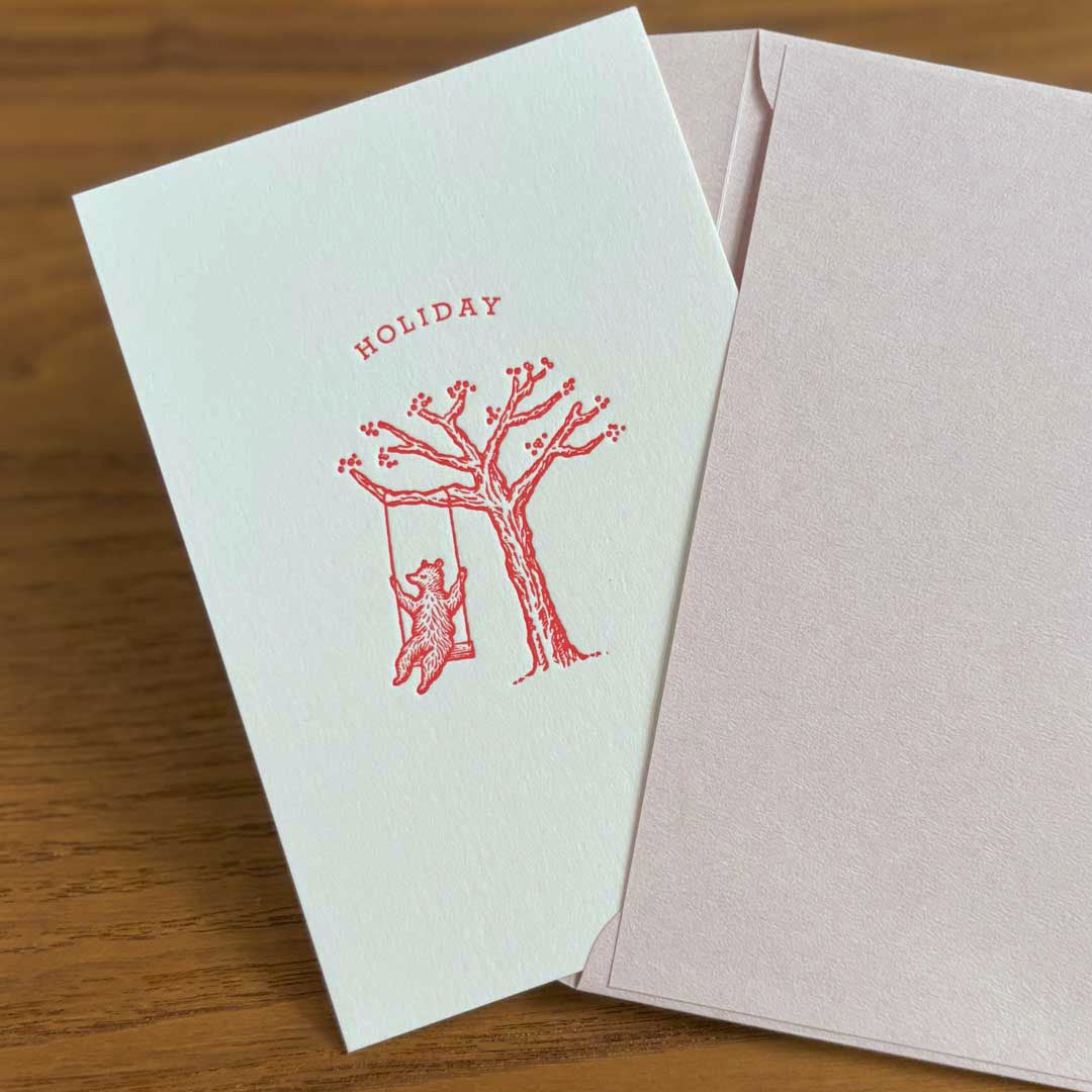 Letterpress Message Card - Holiday