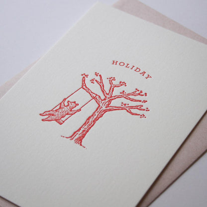 Letterpress Message Card - Holiday